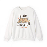 Funny Bunny Christmas Sweatshirt - "Flop Like a Lop" Rabbit Jumper | Cute Secret Santa Gift for Pet & Animal Lovers, Bunny Rabbit Gift