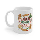 Bakers Gonna Bake Christmas Mug - Funny Holiday Baking Coffee Cup for Cookie Lovers - Secret Santa Xmas Gift for Bakers Foodies Chef Cook