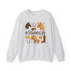 StableLife Horse Christmas Sweatshirt - Funny Equestrian Jumper, Pony Lover Gift, Rustic Horse Riding Sweater, Secret Santa Present