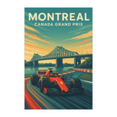 Montreal Grand Prix Poster - Vintage Style Formula 1 Art Print | Retro F1 Racing Wall Decor, Canadian GP Motorsport Gift Artwork