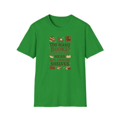 Funny Book Lover Christmas T-Shirt - Too Many Books Not Enough Shelves Tee - Secret Santa Gift for Readers, Librarians & Teachers Top