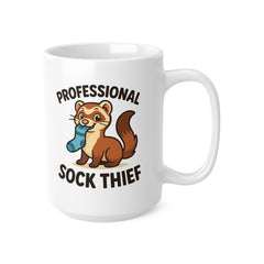 Funny Ferret Mug - "Professional Sock Thief" Cute Ferret Christmas Gift, Secret Santa Present, Animal Lover Coffee Cup, Ferret Owner Gift