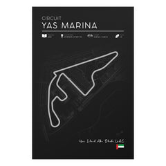 Yas Marina Circuit Poster – Formula 1 Track Wall Art Print