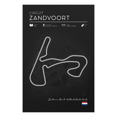 Circuit Zandvoort Poster – Formula 1 Track Wall Art Print