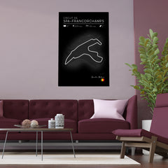 Circuit de Spa-Francorchamps Poster – Formula 1 Track Wall Art Print