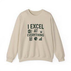 Funny Accountant Christmas Sweatshirt - "I Excel at Everything" Jumper | Secret Santa Gift for Accountants & Office Humour Party Present