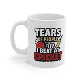 Funny Cricket Mug - Tears of People I Beat at Cricket Gift for Cricketers | Cricket Lover Mug, Christmas Gift, Secret Santa Sports Present