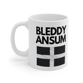 Bleddy Ansum Mug – Funny Cornwall Mug with Cornish Flag Design