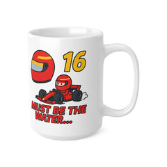 Charles Leclerc Mug – Funny Ferrari F1 Gift with “Must Be the Water”
