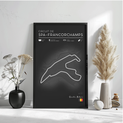 Circuit de Spa-Francorchamps Poster – Formula 1 Track Wall Art Print