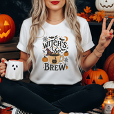 Witch's Brew Halloween T-Shirt - Funny Spooky Coffee Shirt for Women & Men, Fall Pumpkin Tee, Halloween Gift for Coffee Lovers