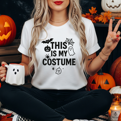 Funny Halloween T-Shirt - "This is My Costume" Minimalist Halloween Tee - Spooky Gift for Men and Women, Halloween Party Shirt