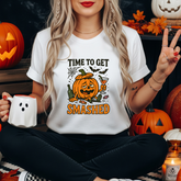 Funny Halloween T-Shirt - "Time to Get Smashed" Drunk Pumpkin Shirt - Boozy Jack O'Lantern Party Tee - Spooky Season Funny Shirt