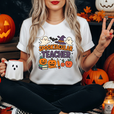 Spooktacular Teacher Halloween T-Shirt - Cute Ghost Pumpkin Witch Shirt - Funny Teacher Halloween Gift for Classroom or School, Staff Room