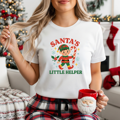 Funny Christmas Elf T-Shirt - "Santa's Little Helper" Cute Festive Tee - Secret Santa Gift, Xmas Top for Men, Women & Kids Him and Her