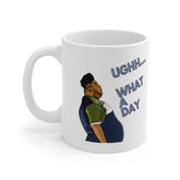 Funny Harvey Price Mug – “Ughh What a Day” Meme Coffee Cup Gift