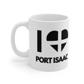 I Love Port Isaac Mug – Cornwall Flag Heart Mug, Cornish Gift Souvenir