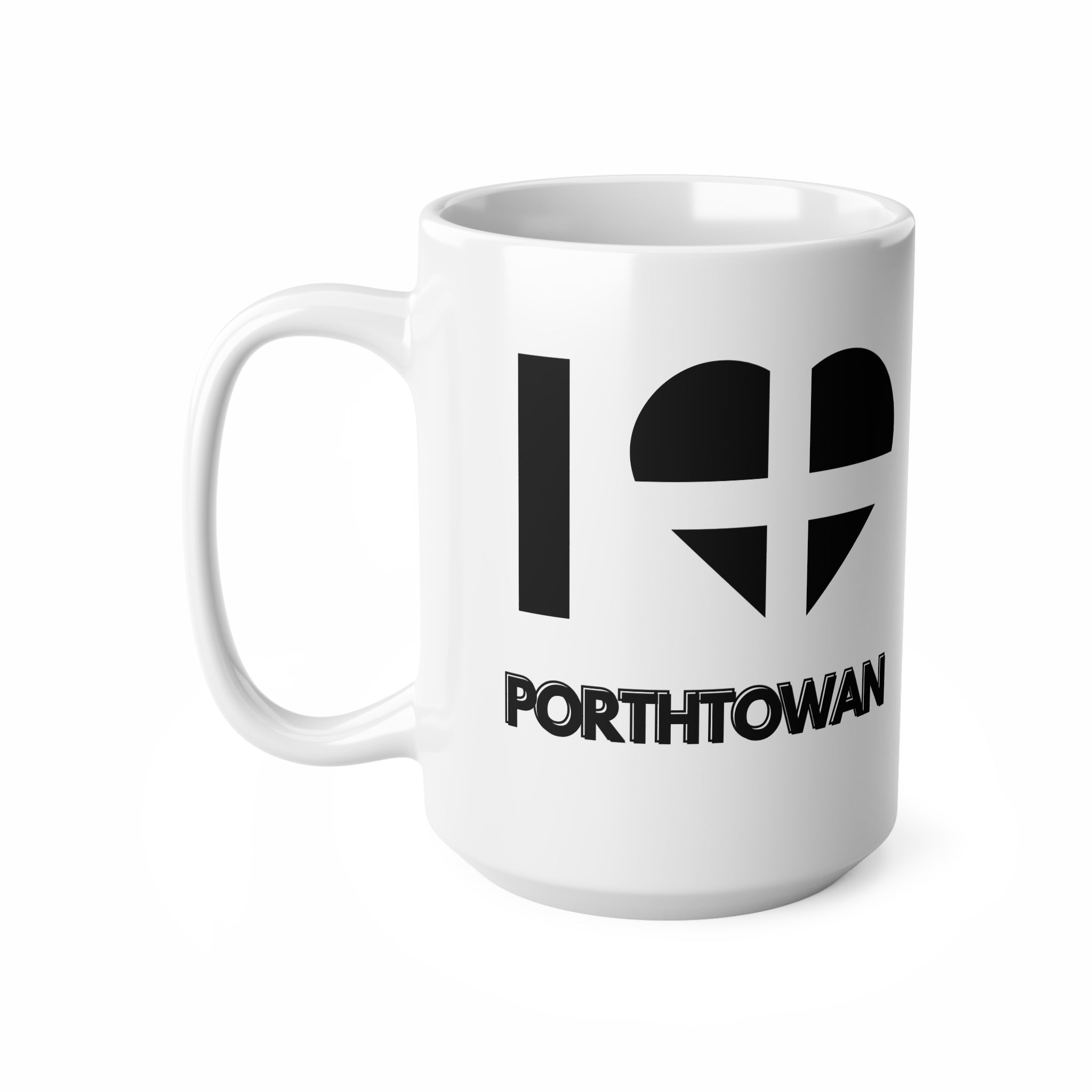 I Love Porthtowan Mug – Cornwall Flag Heart Mug, Cornish Gift Souvenir