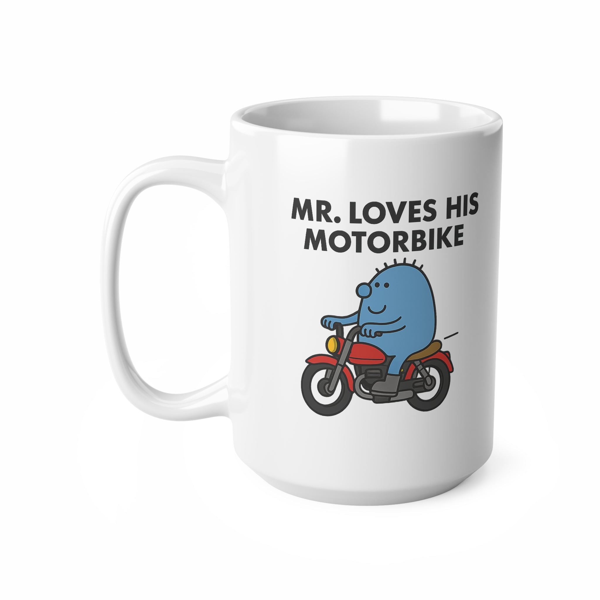 Mr. Loves His Motorbike Mug – Funny Gift for Bikers & Motorbike Fans