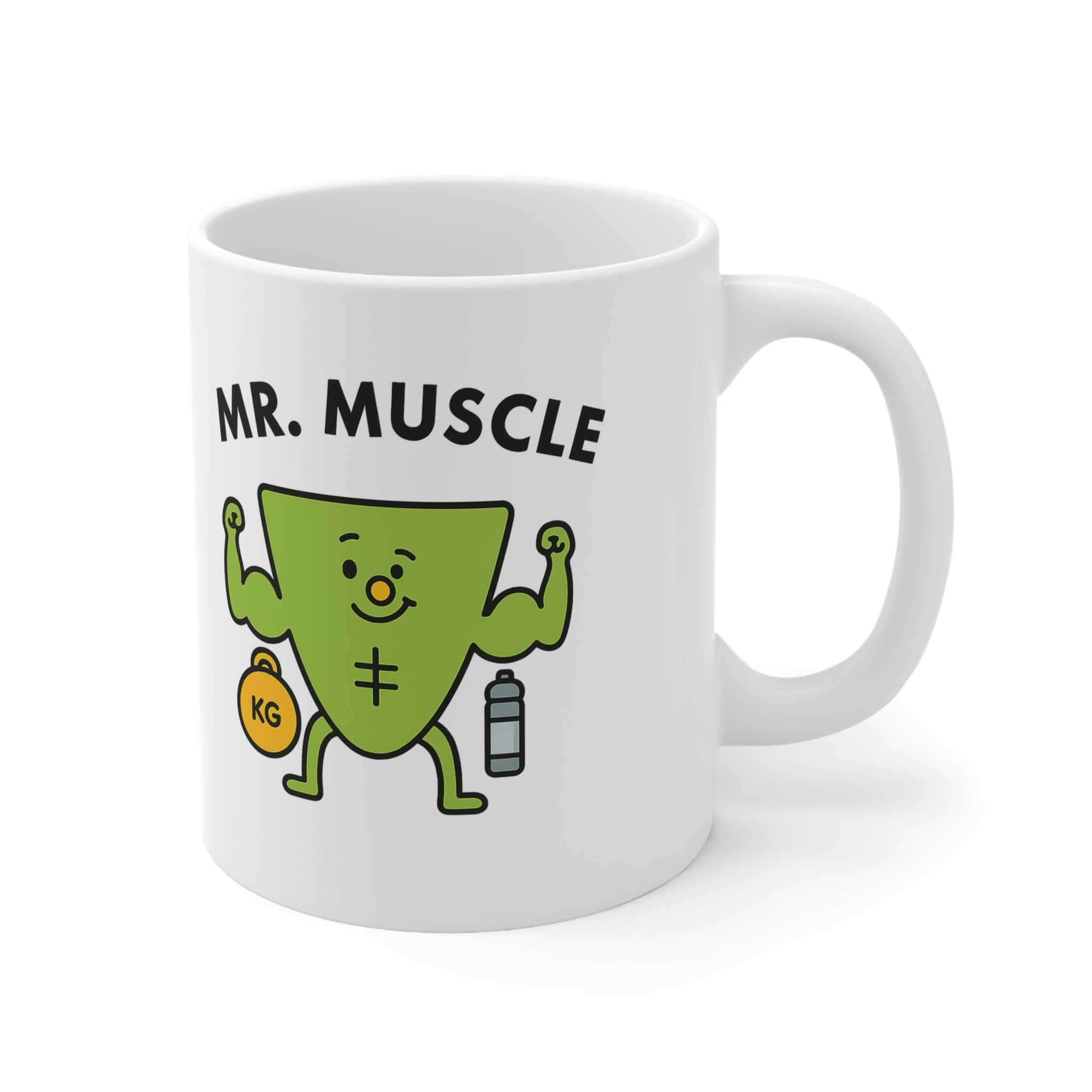 Mr. Muscle Mug – Funny Gym Gift for Him, Fitness Lover Coffee Cup