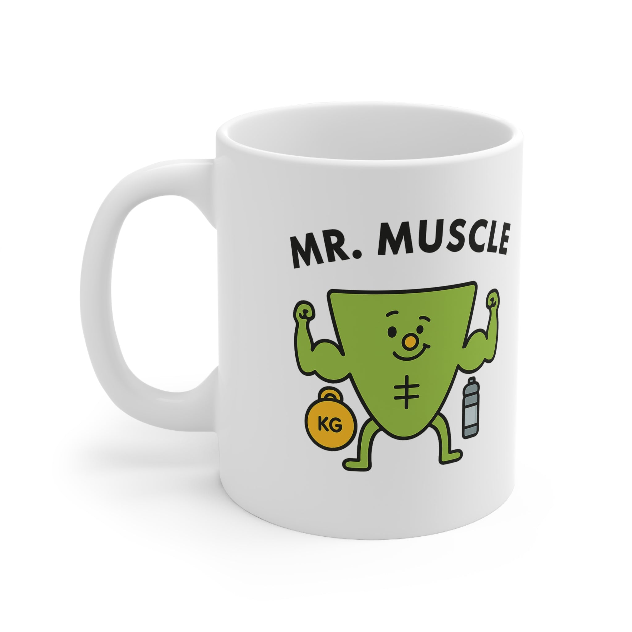 Mr. Muscle Mug – Funny Gym Gift for Him, Fitness Lover Coffee Cup