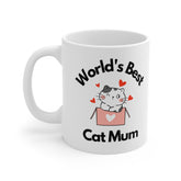 World’s Best Cat Mum Mug – Cute Gift for Cat Lovers & Pet Owners