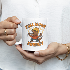 Funny Halloween Mug - "Full Moon Energy" Werewolf Coffee Cup - Spooky Halloween Gift for Him or Her, Quirky Werewolf Mug, Autumn Ideas