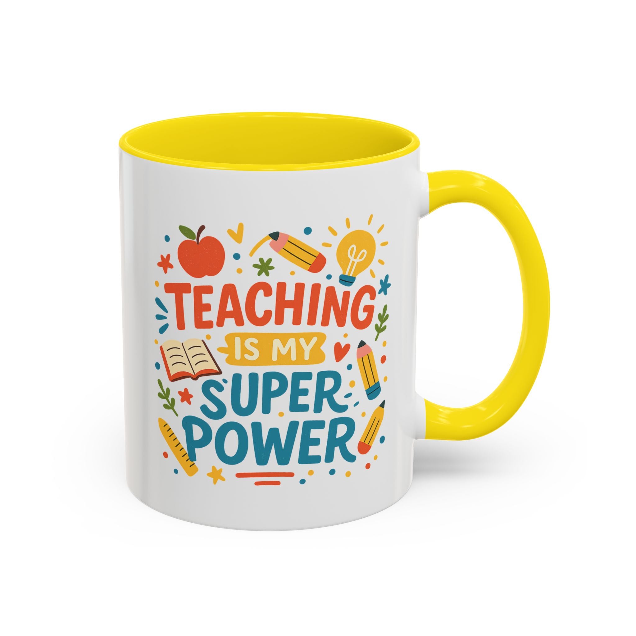 Teaching is My Superpower Mug - Funny Teacher Christmas Mug, Teacher Gift Coffee Cup, Teacher Appreciation Present, Secret Santa Gift