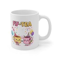 Fif-Tea Birthday Mug – Cute 50th Birthday Tea Mug – Funny 50th Birthday Gift for Tea Lovers