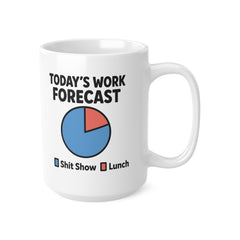 Funny Work Mug - "Today's Work Forecast" Cheeky Mug, Sassy Rude Mug, Sarcastic Co Worker Gift, Funny Boss Gift, Secret Santa Ideas For Him