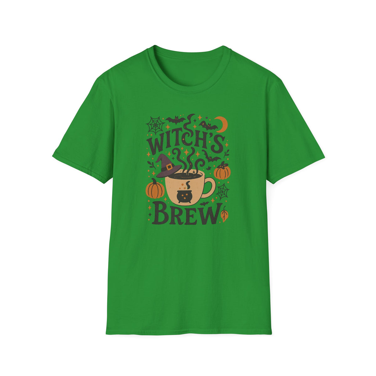 Witch's Brew Halloween T-Shirt - Funny Spooky Coffee Shirt for Women & Men, Fall Pumpkin Tee, Halloween Gift for Coffee Lovers