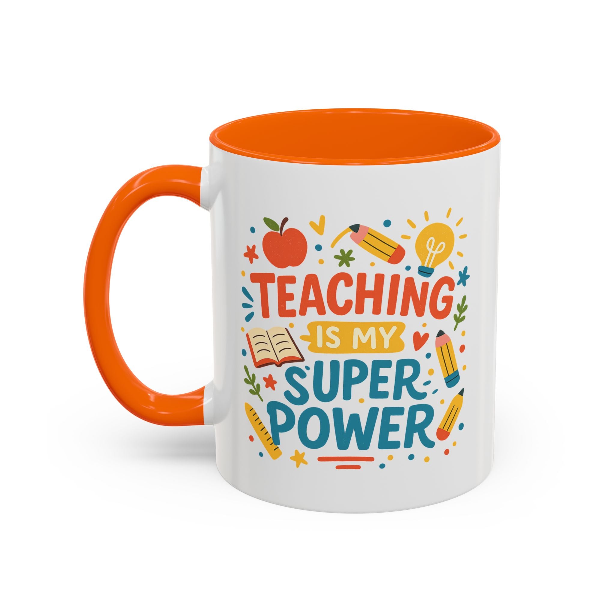 Teaching is My Superpower Mug - Funny Teacher Christmas Mug, Teacher Gift Coffee Cup, Teacher Appreciation Present, Secret Santa Gift