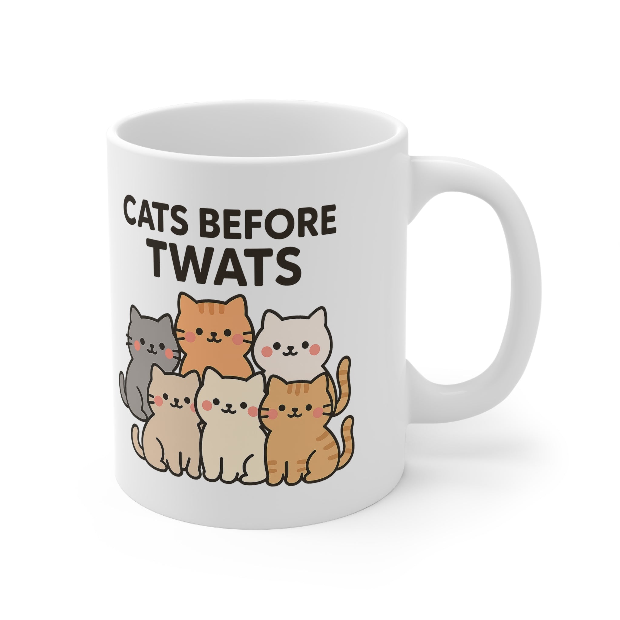 Cats Before Twats Funny Cat Mug | Cat Mad Person Gift, Cat Mad Lady, Cats Over People, Gift for Cat Owner, Secret Santa Ideas For Him Her