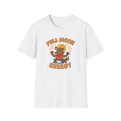 Funny Halloween T-Shirt - "Full Moon Energy" Werewolf Shirt - Spooky Halloween Graphic Tee, Quirky Gift for Him or Her, Autumn Holiday Shirt