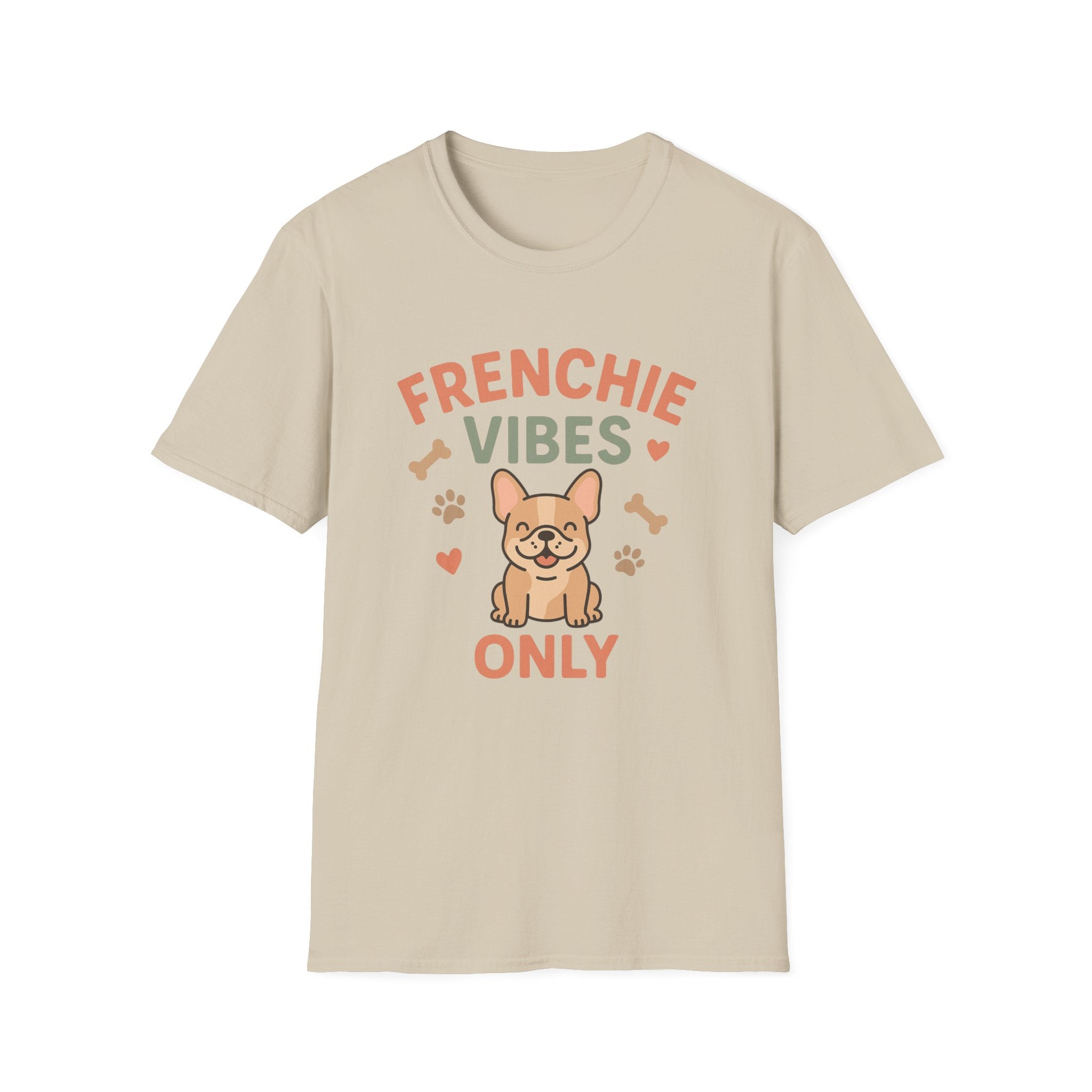 Funny French Bulldog Christmas T-Shirt - "Frenchie Vibes Only" Xmas Dog Lover Tee - Secret Santa Gift for Frenchie Owners