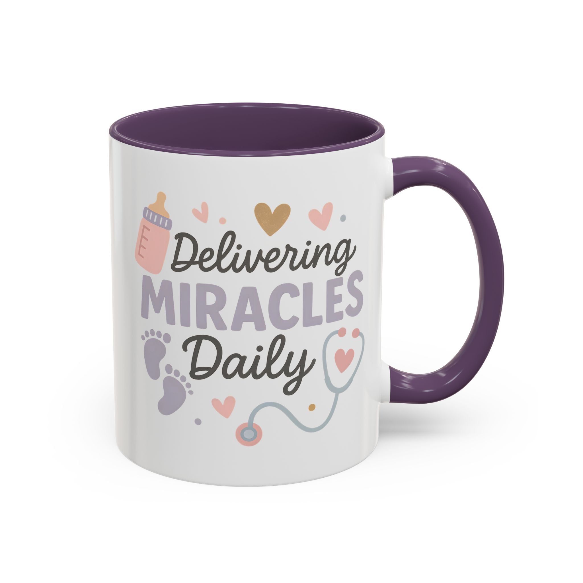 Funny Midwife Christmas Mug - "Delivering Miracles Daily" Coffee Cup, Secret Santa Gift, Nurse & Healthcare Xmas Present, NHS Worker Ideas