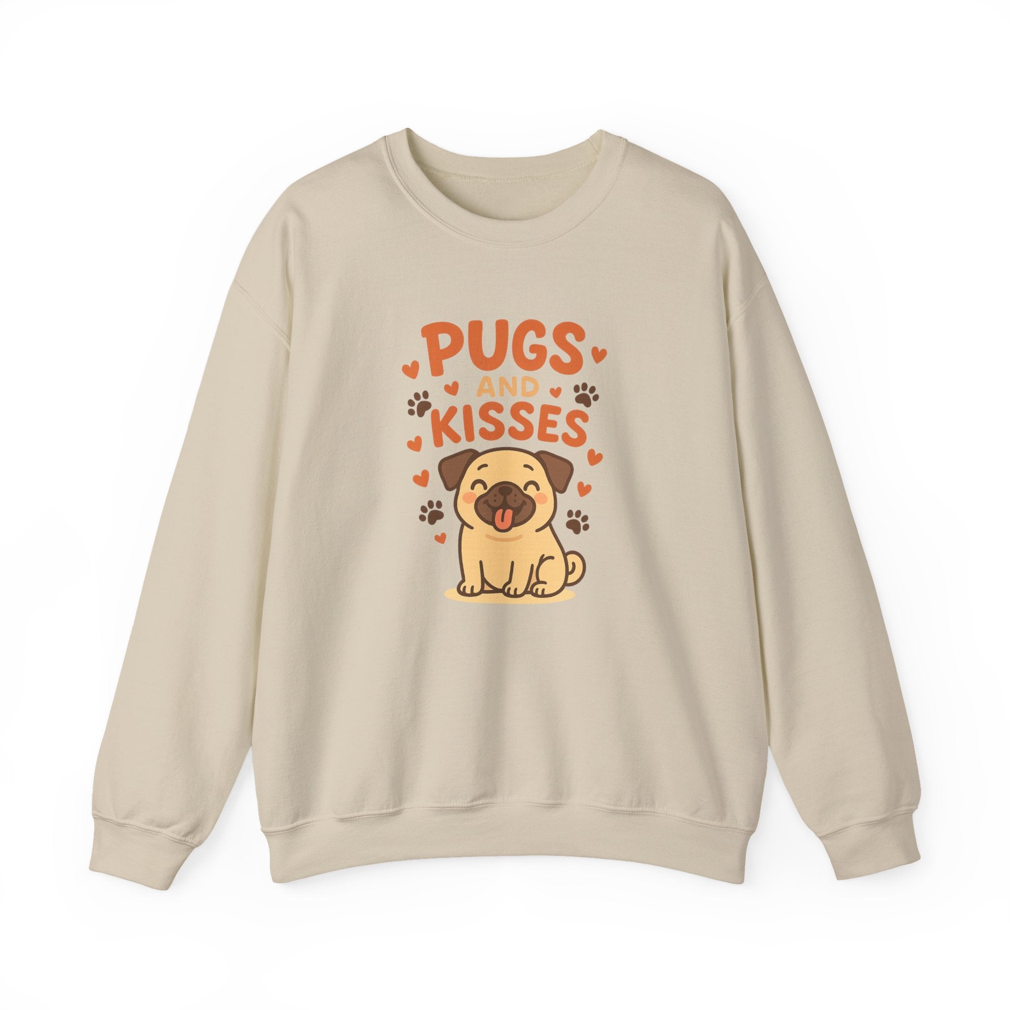 Pugs and Kisses Sweatshirt - Cute Funny Pug Jumper Gift for Dog Lovers | Christmas, Secret Santa & Valentine's Day Sweater