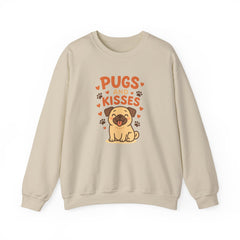 Pugs and Kisses Sweatshirt - Cute Funny Pug Jumper Gift for Dog Lovers | Christmas, Secret Santa & Valentine's Day Sweater