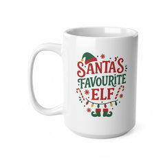 Santa's Favourite Elf Christmas Mug - Funny Secret Santa Gift, Holiday Coffee Cup for Christmas Lovers, Festive Gift Idea, Kid Son Him Her