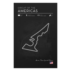 Circuit of the Americas Poster – Formula 1 Track Wall Art Print
