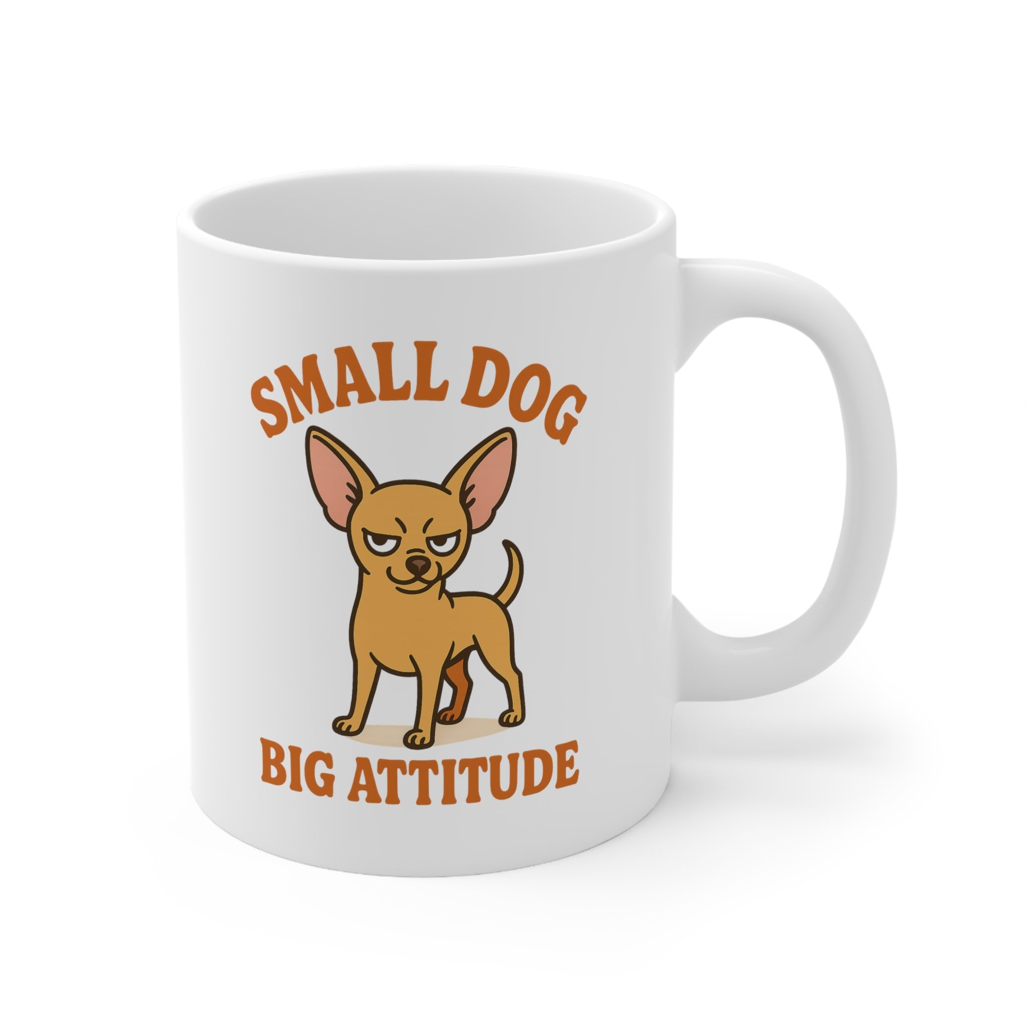 Funny Chihuahua Mug - "Small Dog Big Attitude" Christmas Gift for Dog Lovers | Secret Santa Present for Friends, Family & Coworkers