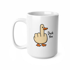 Duck You Funny Mug – Rude Duck Middle Finger Coffee Mug – Cheeky Novelty Gift for Friends, Dad or Coworkers