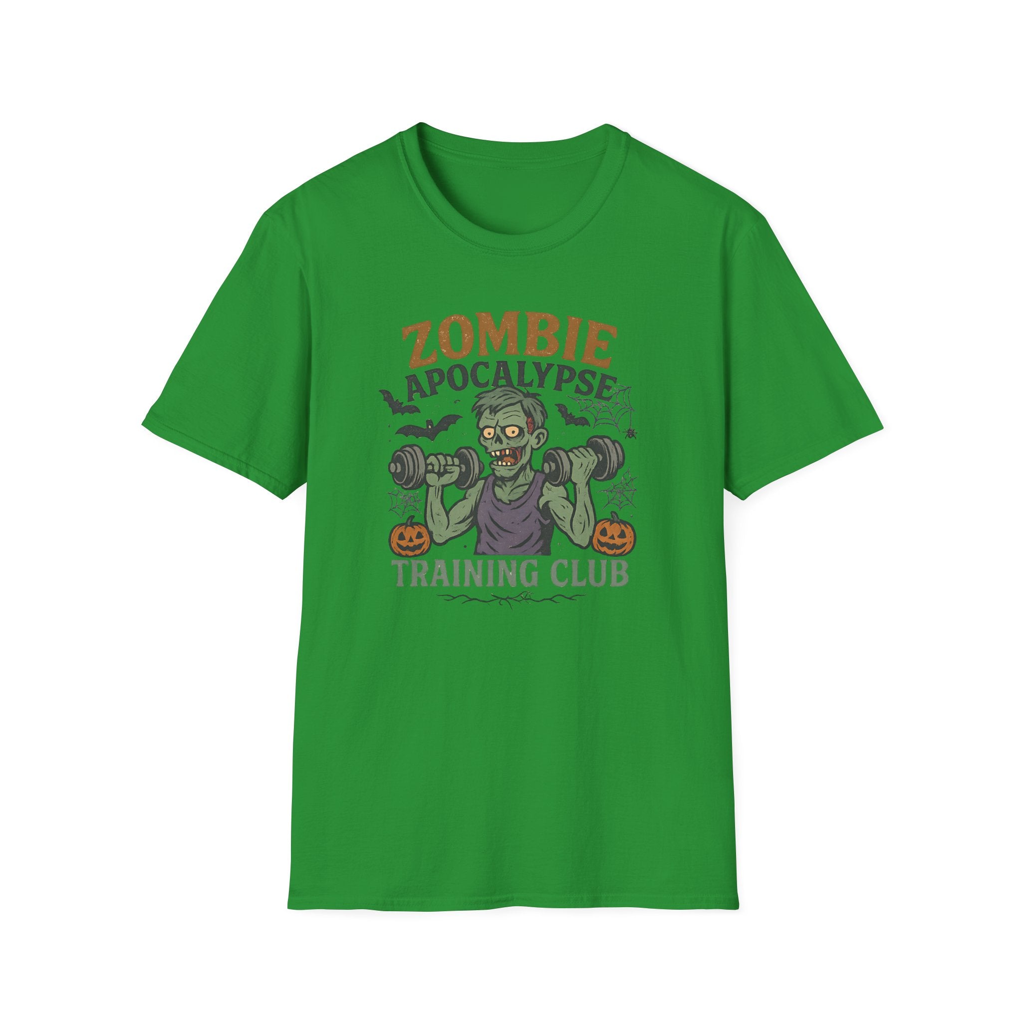 Zombie Apocalypse Training Club T-Shirt - Funny Halloween Gym Shirt - Spooky Fitness Tee for Halloween Lovers, Workout & Gift Idea