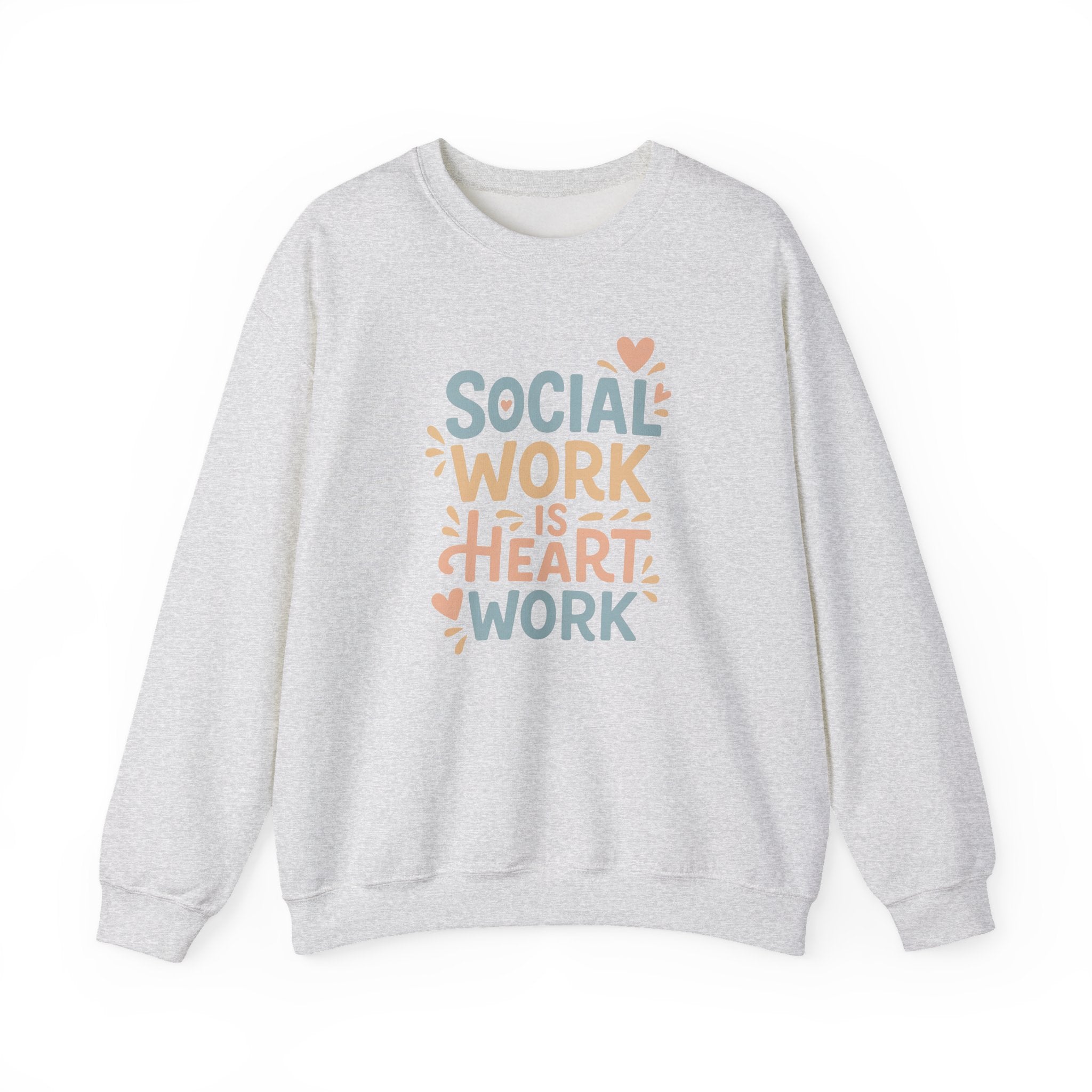 Funny Social Work Christmas Jumper - "Social Work is Heart Work" Sweatshirt - Secret Santa Gift for Social Worker or Carer, Support Top