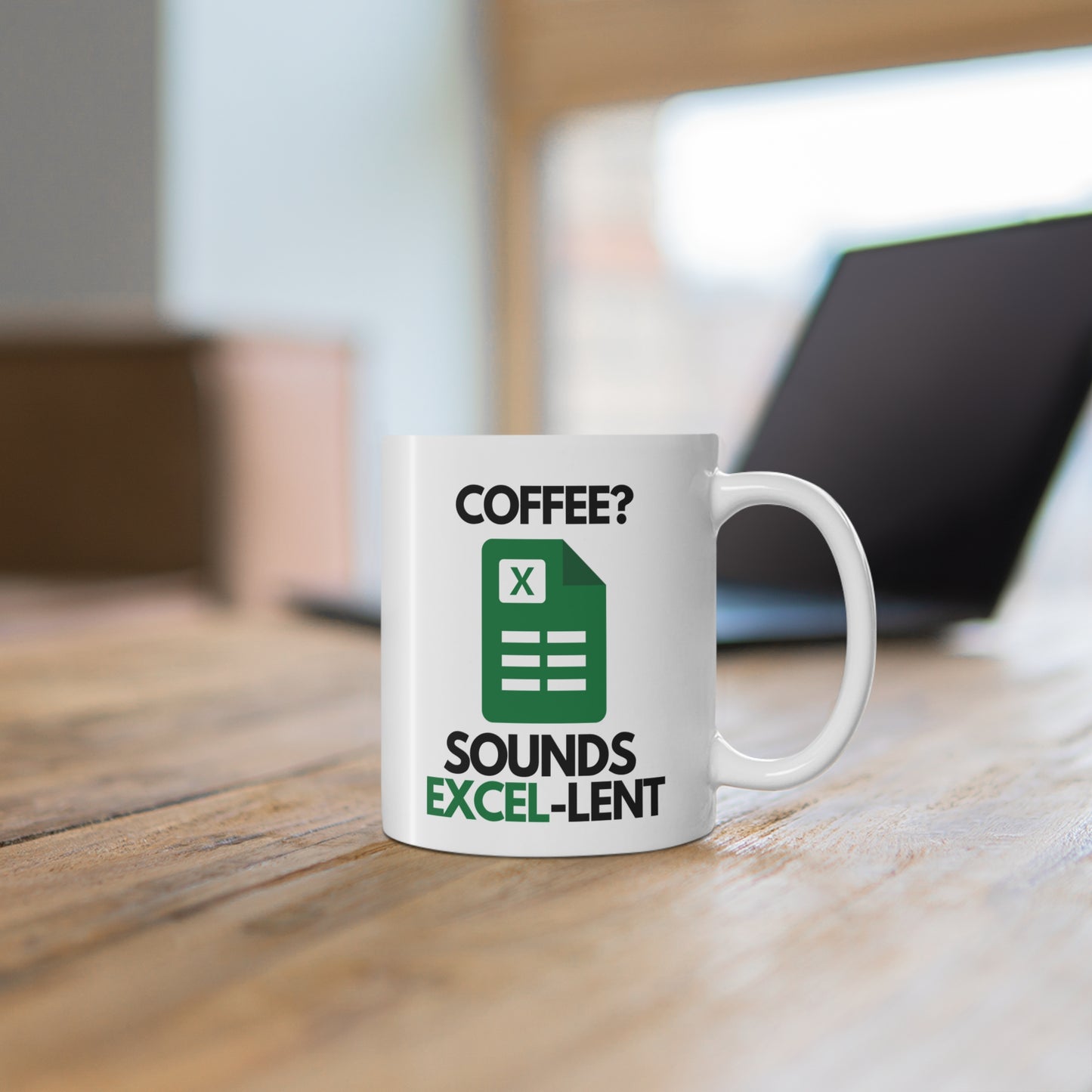 Excel-lent Spreadsheet Funny Coffee Cup, Office Humour Gift