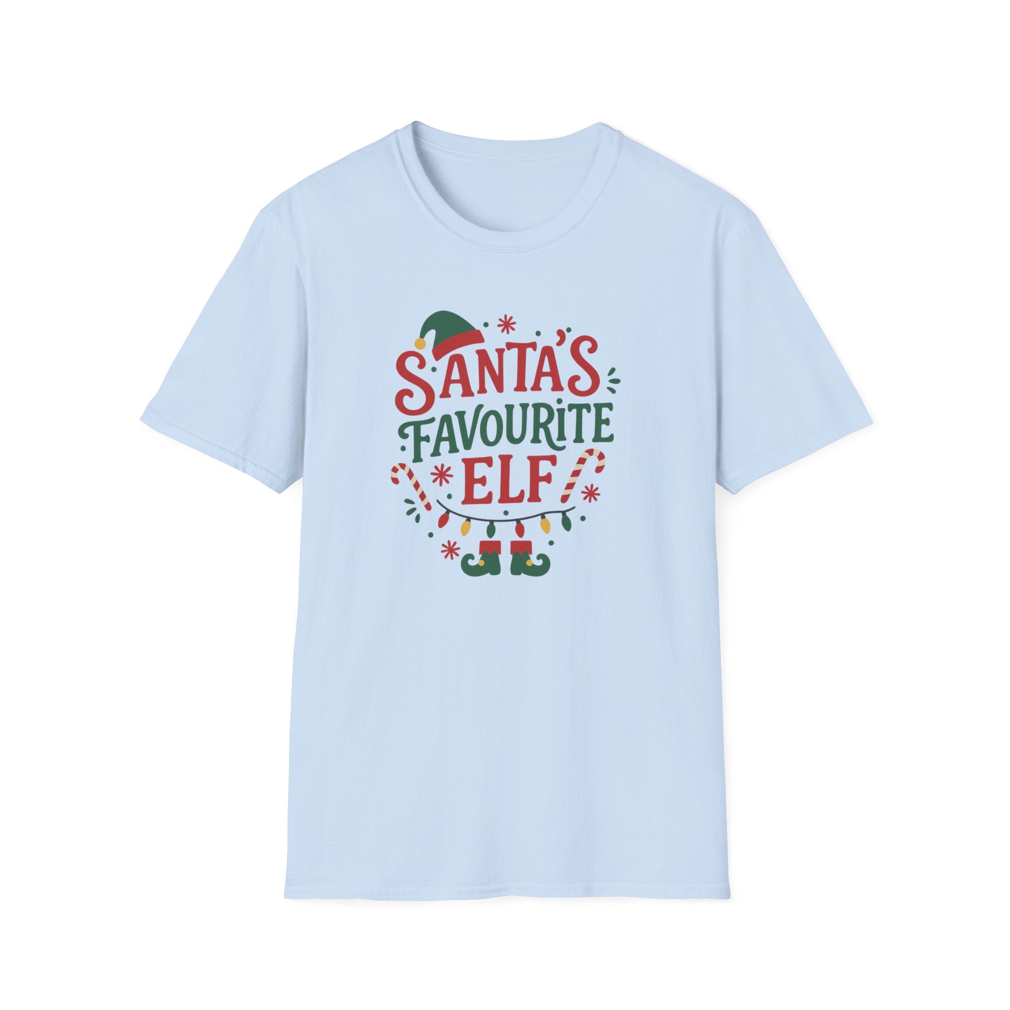 Santa's Favourite Elf Christmas T-Shirt - Funny Secret Santa Gift, Festive Xmas Tee Men and Women, Christmas Party Top Shirt Little Helper