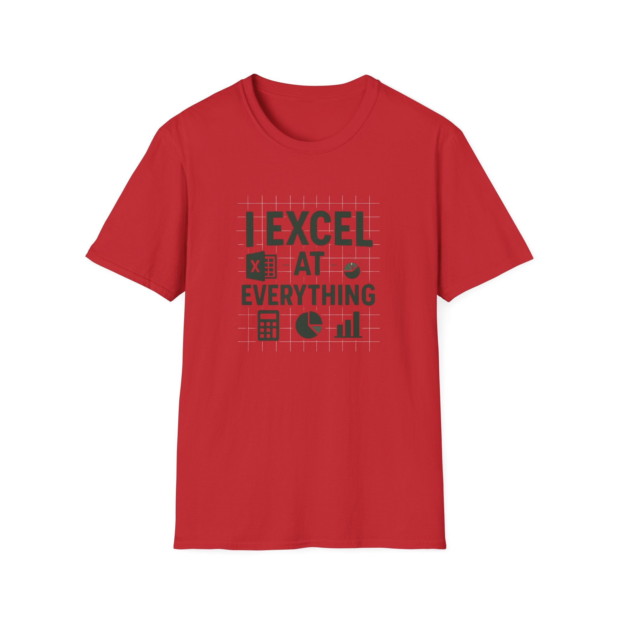 Funny Accountant Christmas T-Shirt - "I Excel at Everything" Excel Tee | Secret Santa Gift for Accountants & Office Humour Party Present Top
