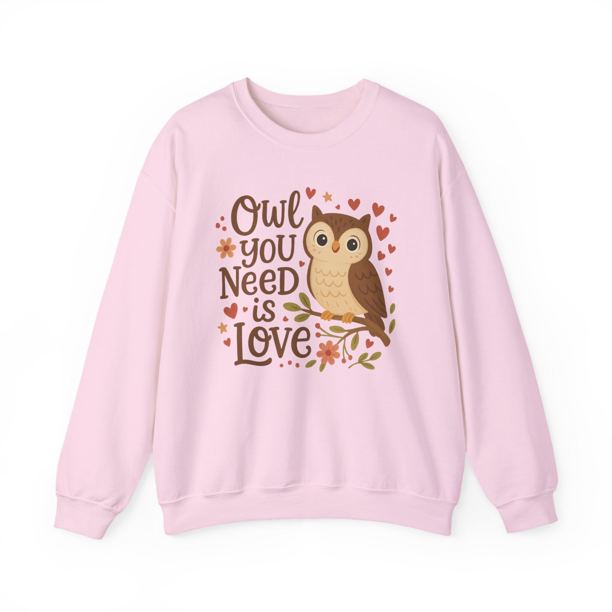 Cute Owl Christmas Sweatshirt - "Owl You Need is Love" Funny Xmas Jumper | Secret Santa Gift, Owl Lover Holiday Sweater