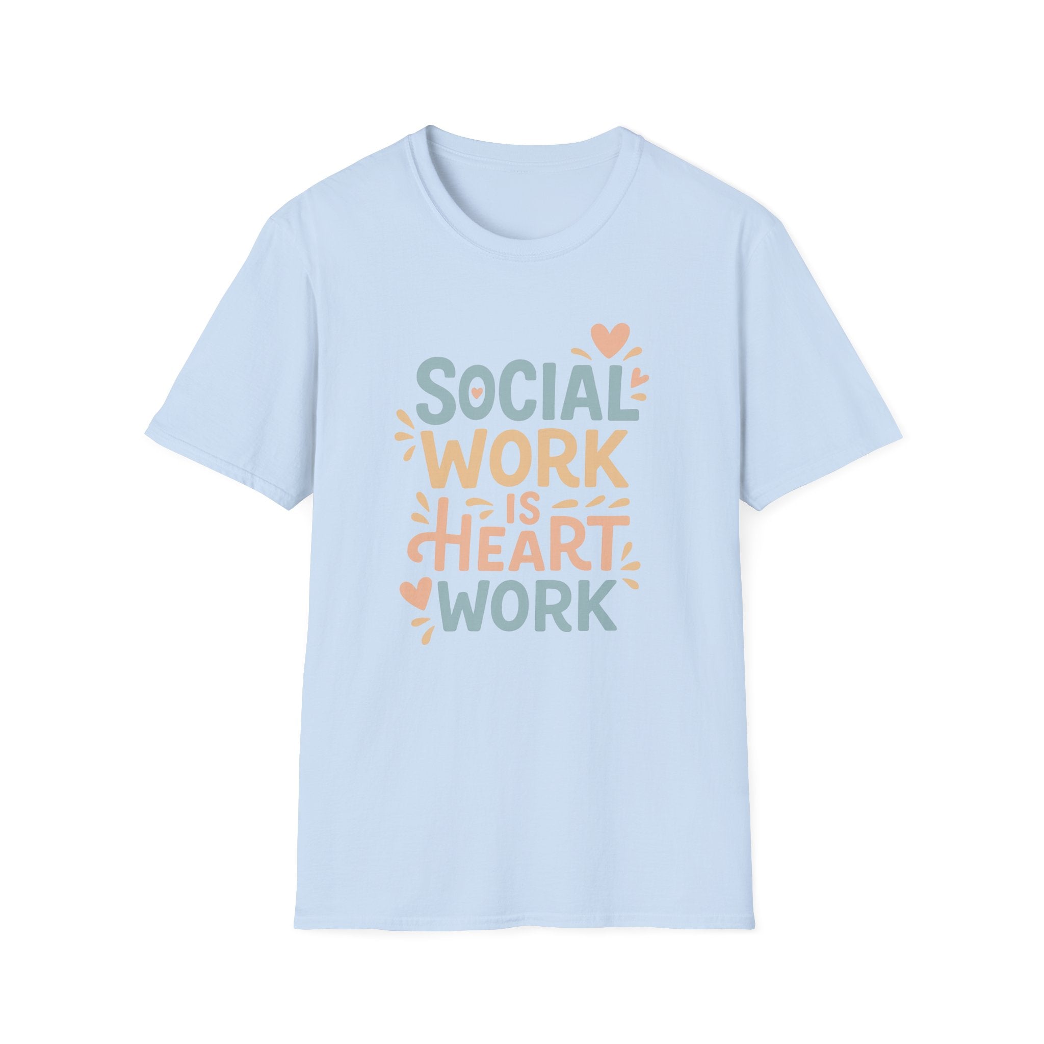 Funny Social Work Christmas T-Shirt - "Social Work is Heart Work" Tee - Secret Santa Gift for Social Worker, Carer, Support Worker