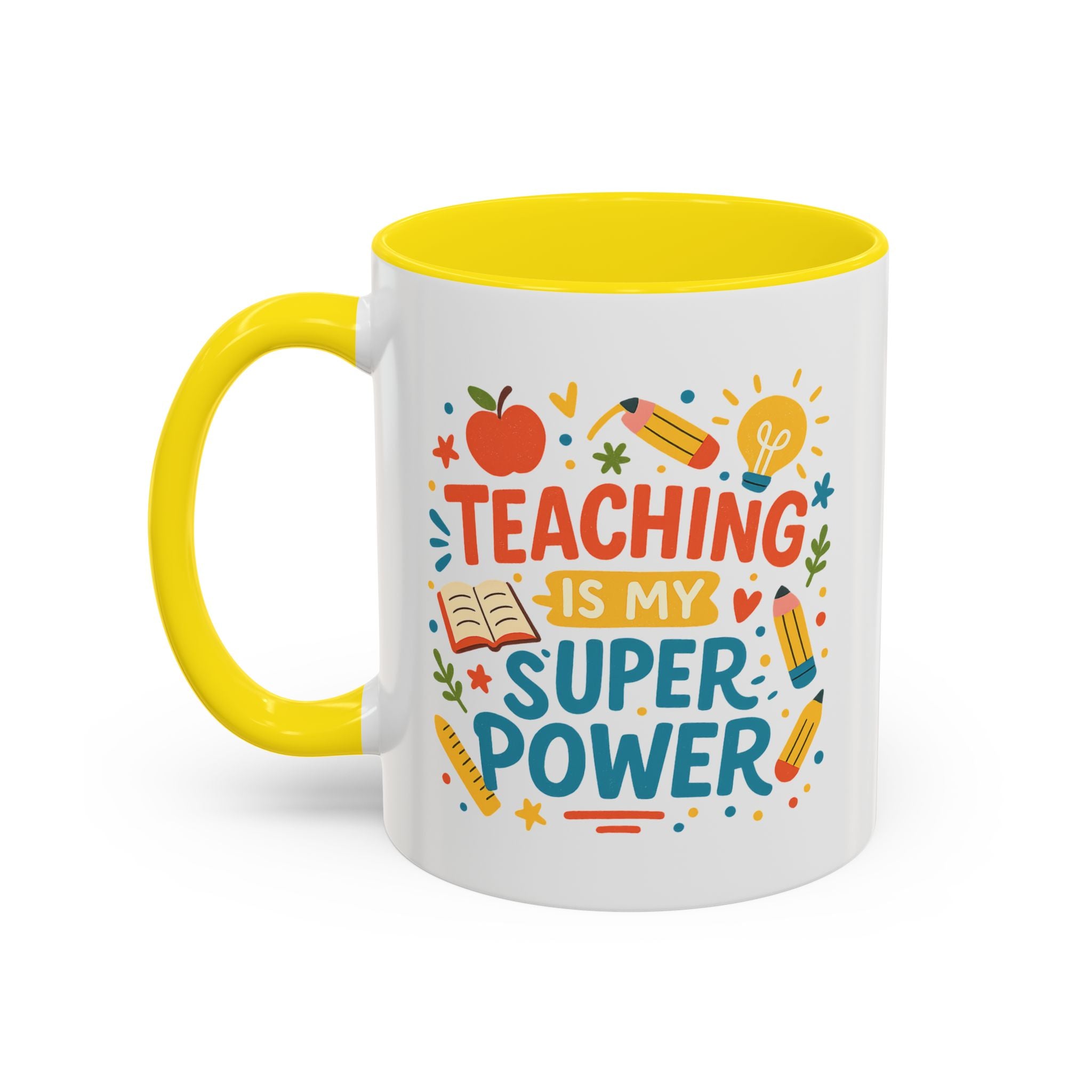 Teaching is My Superpower Mug - Funny Teacher Christmas Mug, Teacher Gift Coffee Cup, Teacher Appreciation Present, Secret Santa Gift